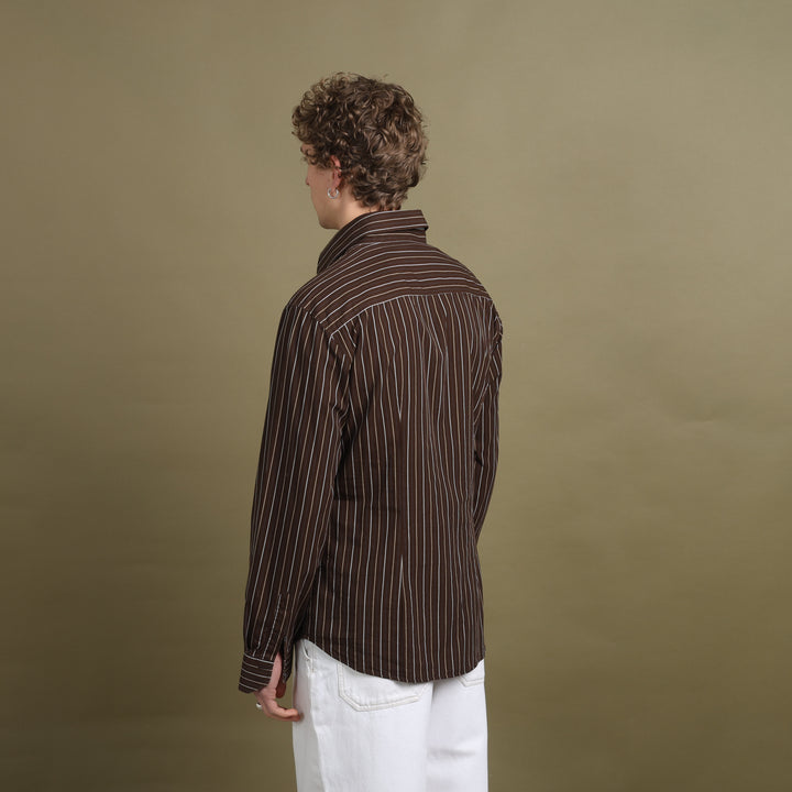 Dolce & Gabbana Dress Shirt Brown Men's L/XL