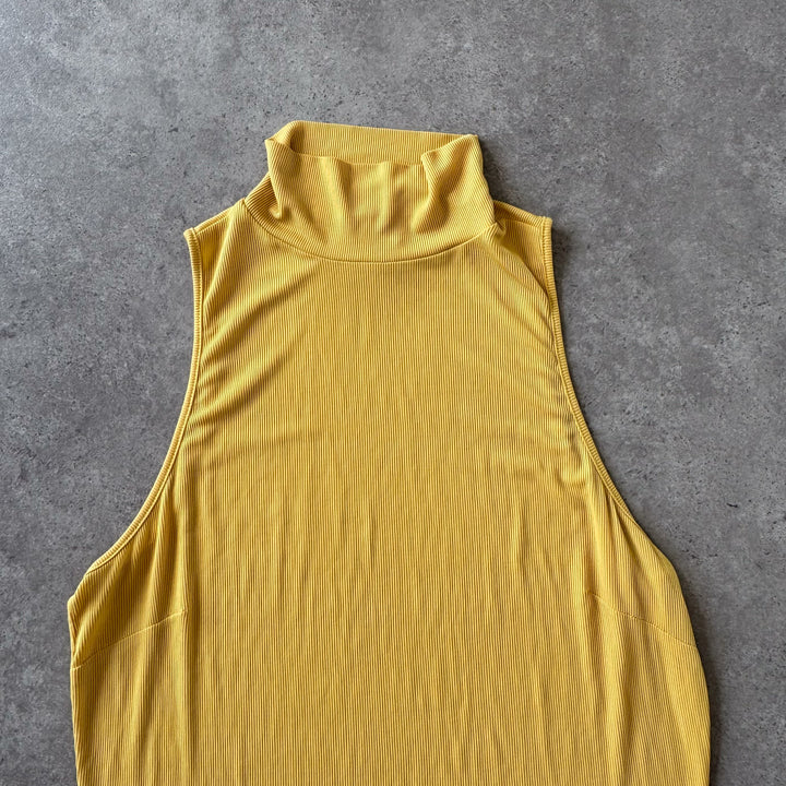 Dolce & Gabbana Sleeveless Turtleneck Top Yellow Women's UK 10