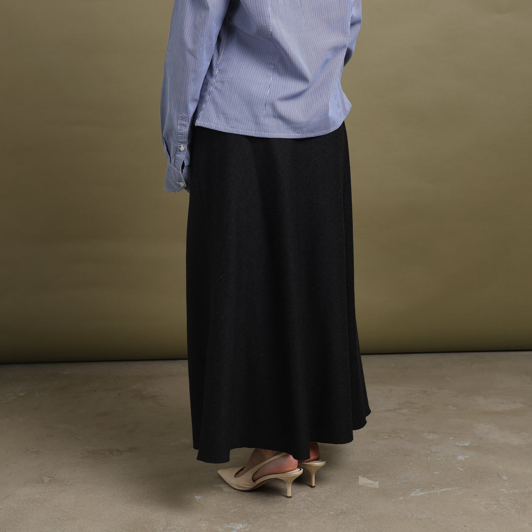 Armani Collezioni Maxi Skirt Charcoal Grey Women's UK 10