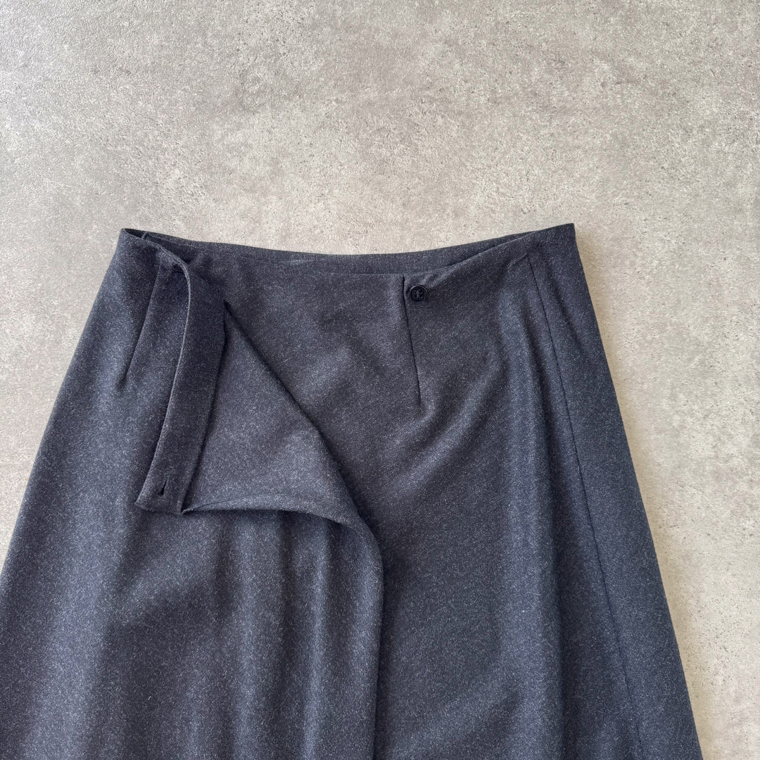 Armani Collezioni Maxi Skirt Charcoal Grey Women's UK 10