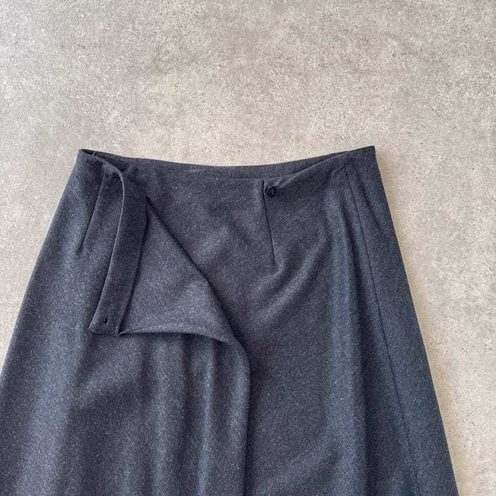 Armani Collezioni Maxi Skirt Charcoal Grey Women's UK 10