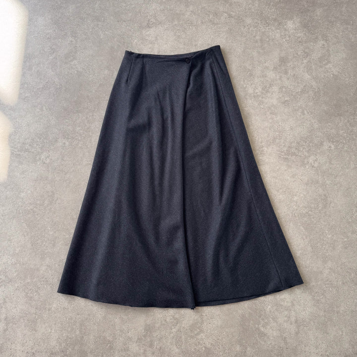 Armani Collezioni Maxi Skirt Charcoal Grey Women's UK 10