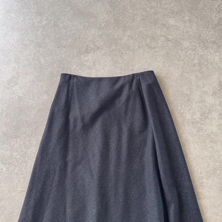 Armani Collezioni Maxi Skirt Charcoal Grey Women's UK 10