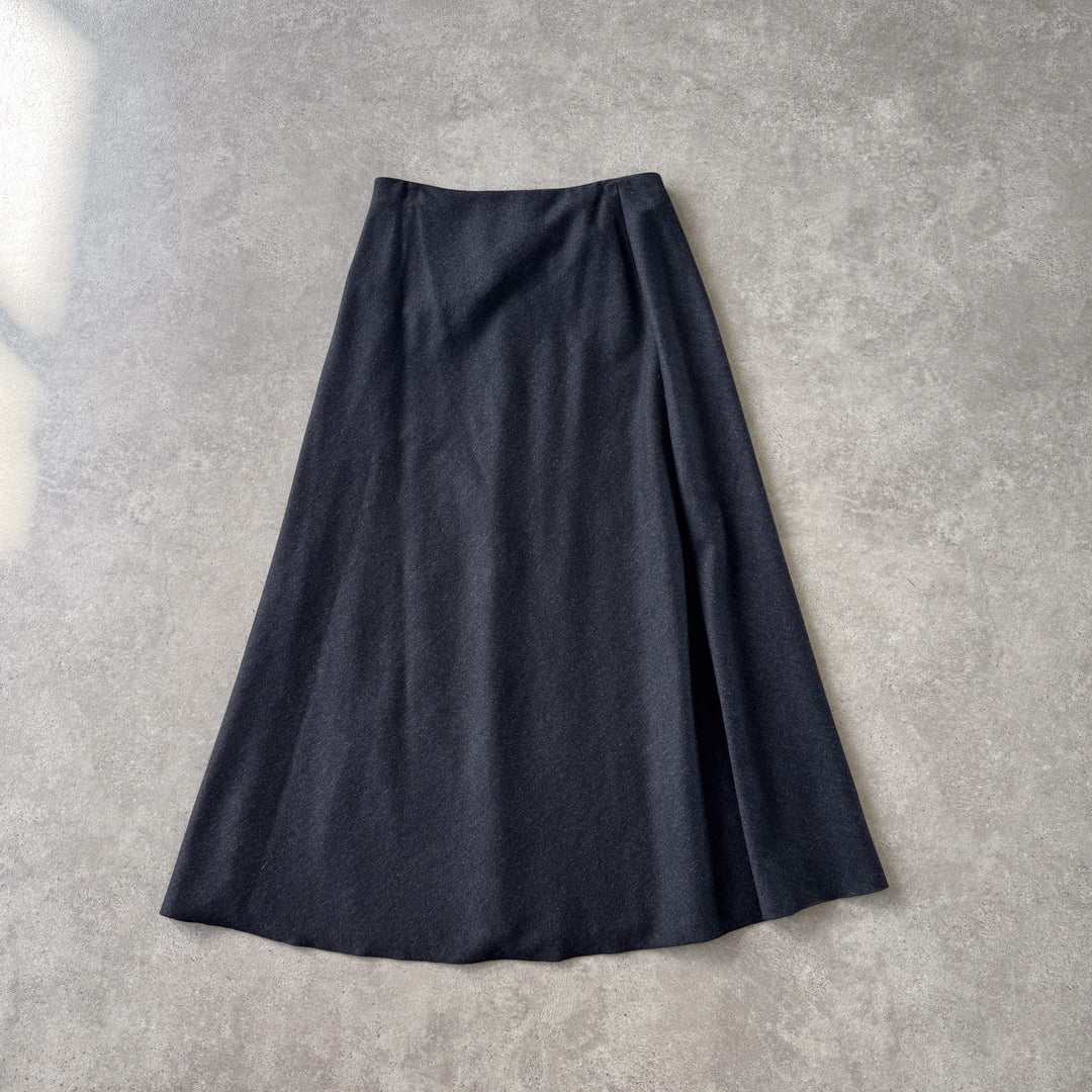 Armani Collezioni Maxi Skirt Charcoal Grey Women's UK 10