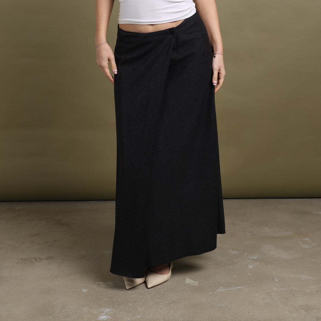 Armani Collezioni Maxi Skirt Charcoal Grey Women's UK 10