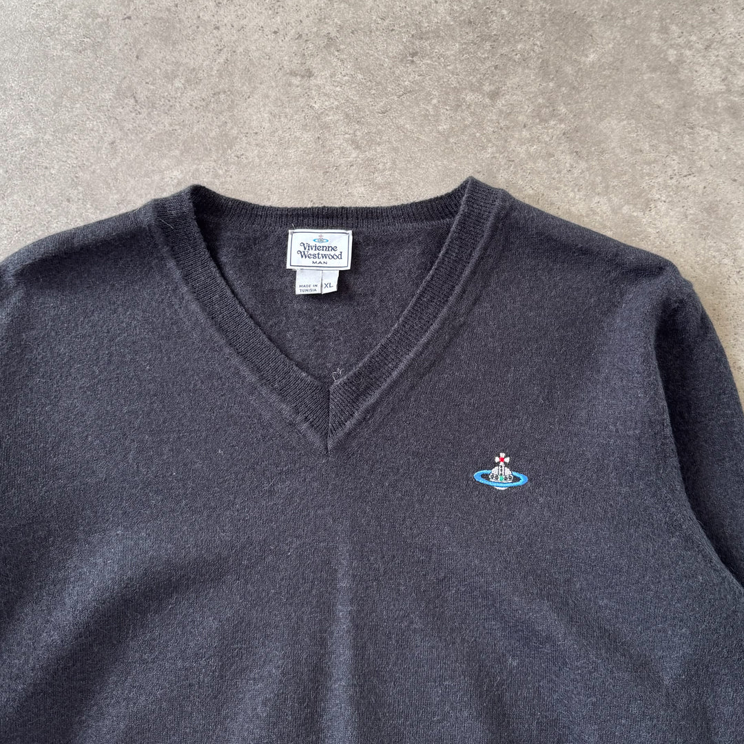 Vivienne Westwood V-Neck Jumper Black Women's M