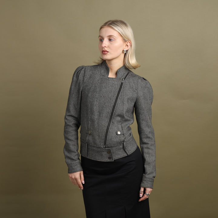 Armani Exchange Bomber Jacket Grey Women's UK 8