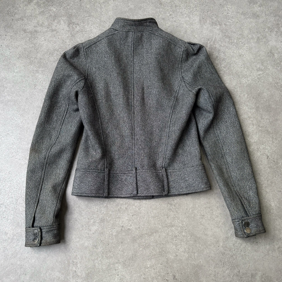 Armani Exchange Bomber Jacket Grey Women's UK 8