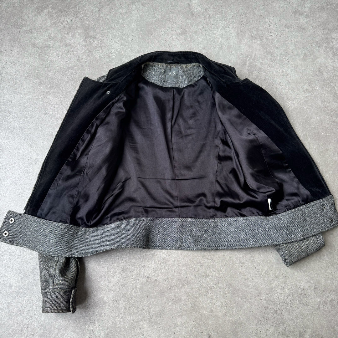 Armani Exchange Bomber Jacket Grey Women's UK 8