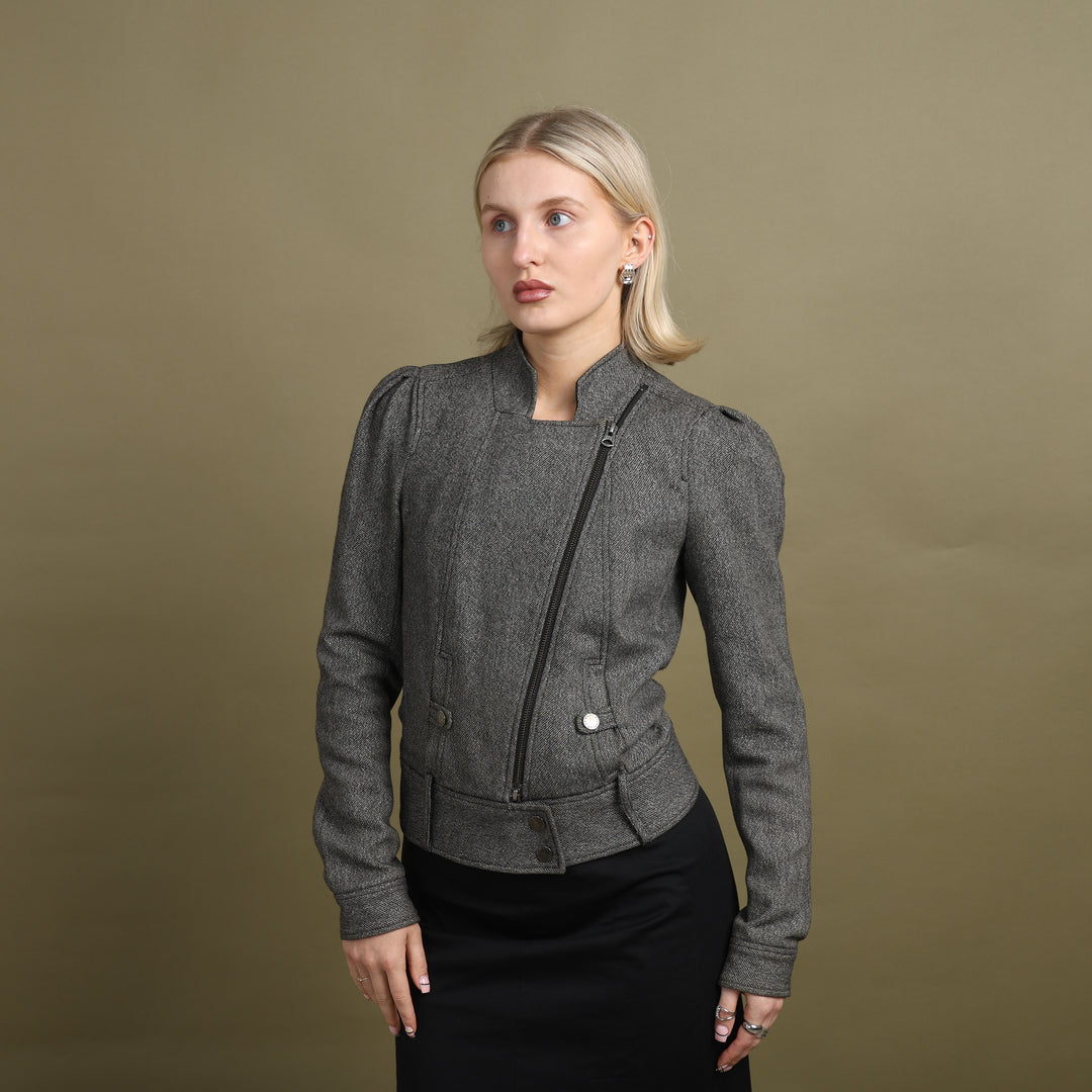 Armani Exchange Bomber Jacket Grey Women's UK 8