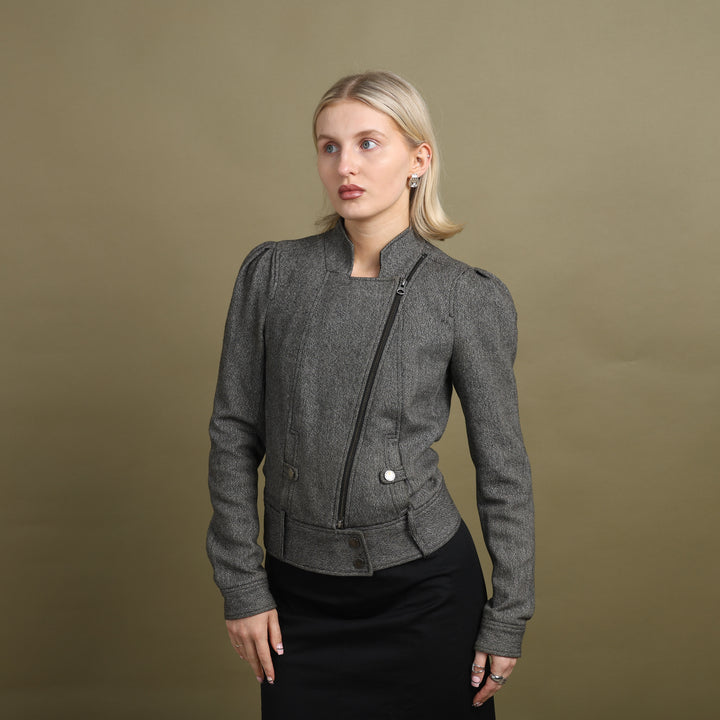 Armani Exchange Bomber Jacket Grey Women's UK 8