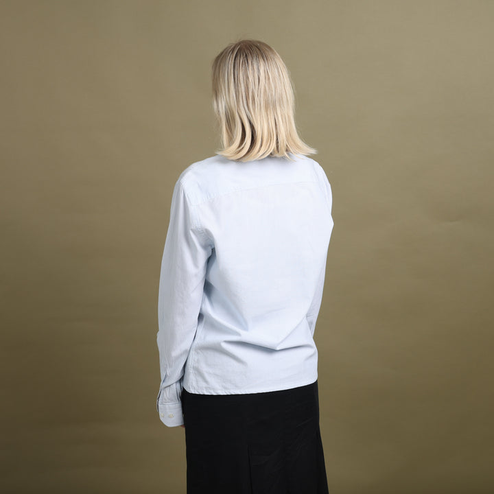 Moschino Dress Shirt White & Blue Women's S