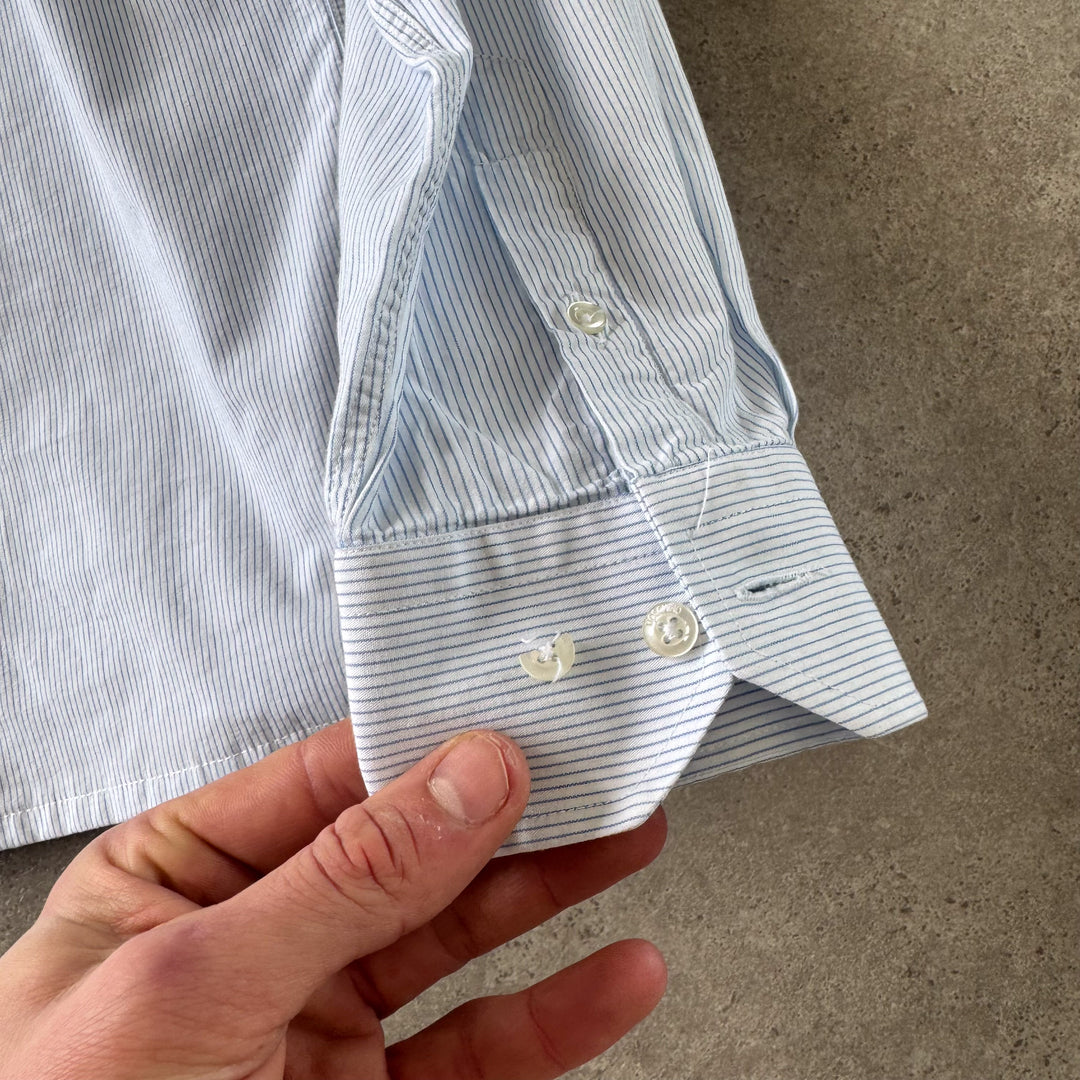 Moschino Dress Shirt White & Blue Women's S