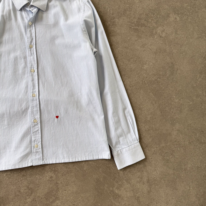 Moschino Dress Shirt White & Blue Women's S