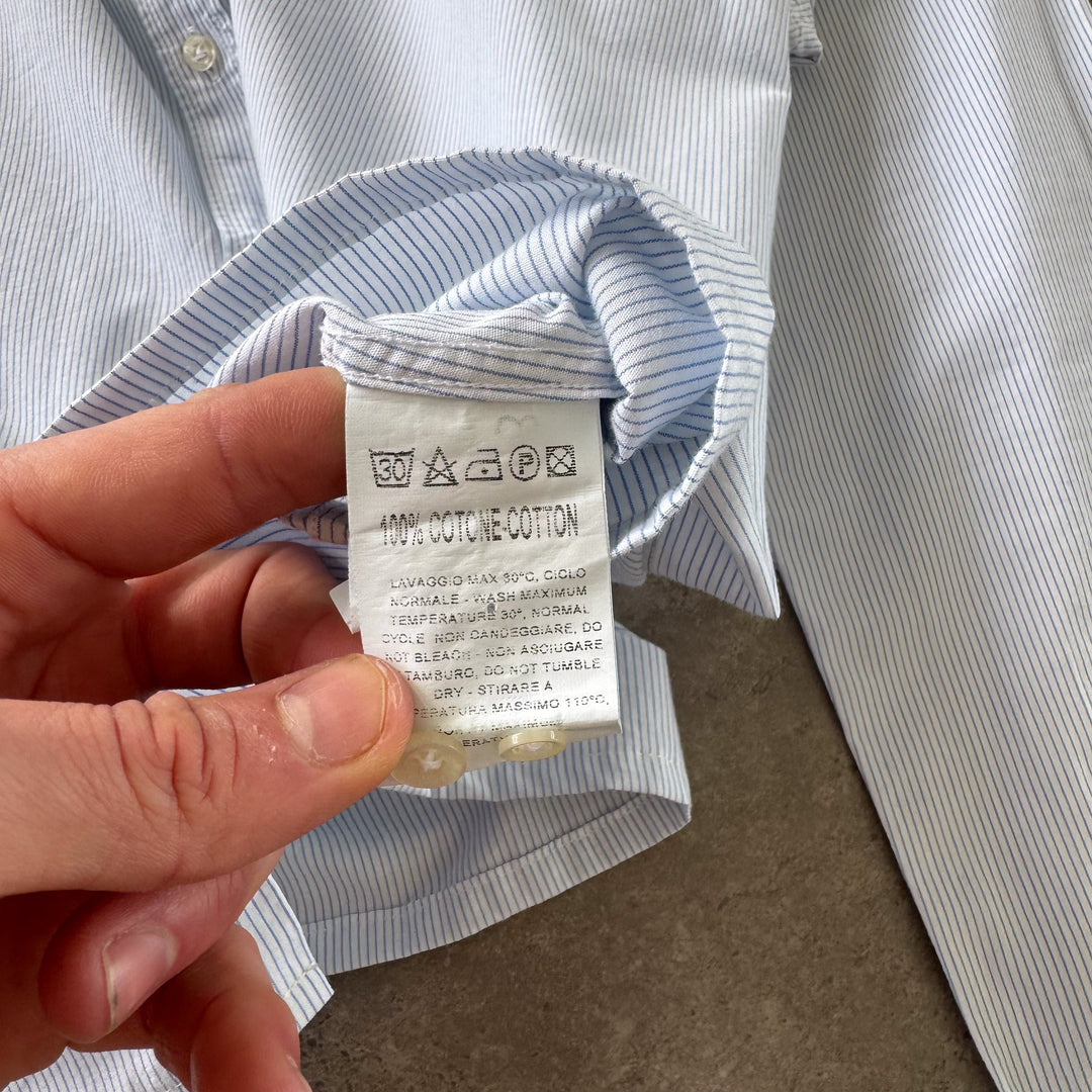 Moschino Dress Shirt White & Blue Women's S