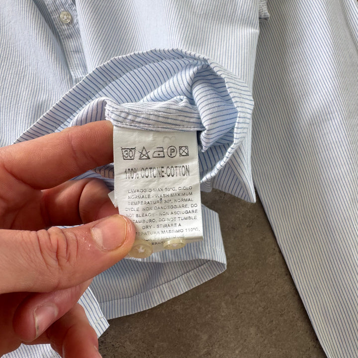 Moschino Dress Shirt White & Blue Women's S