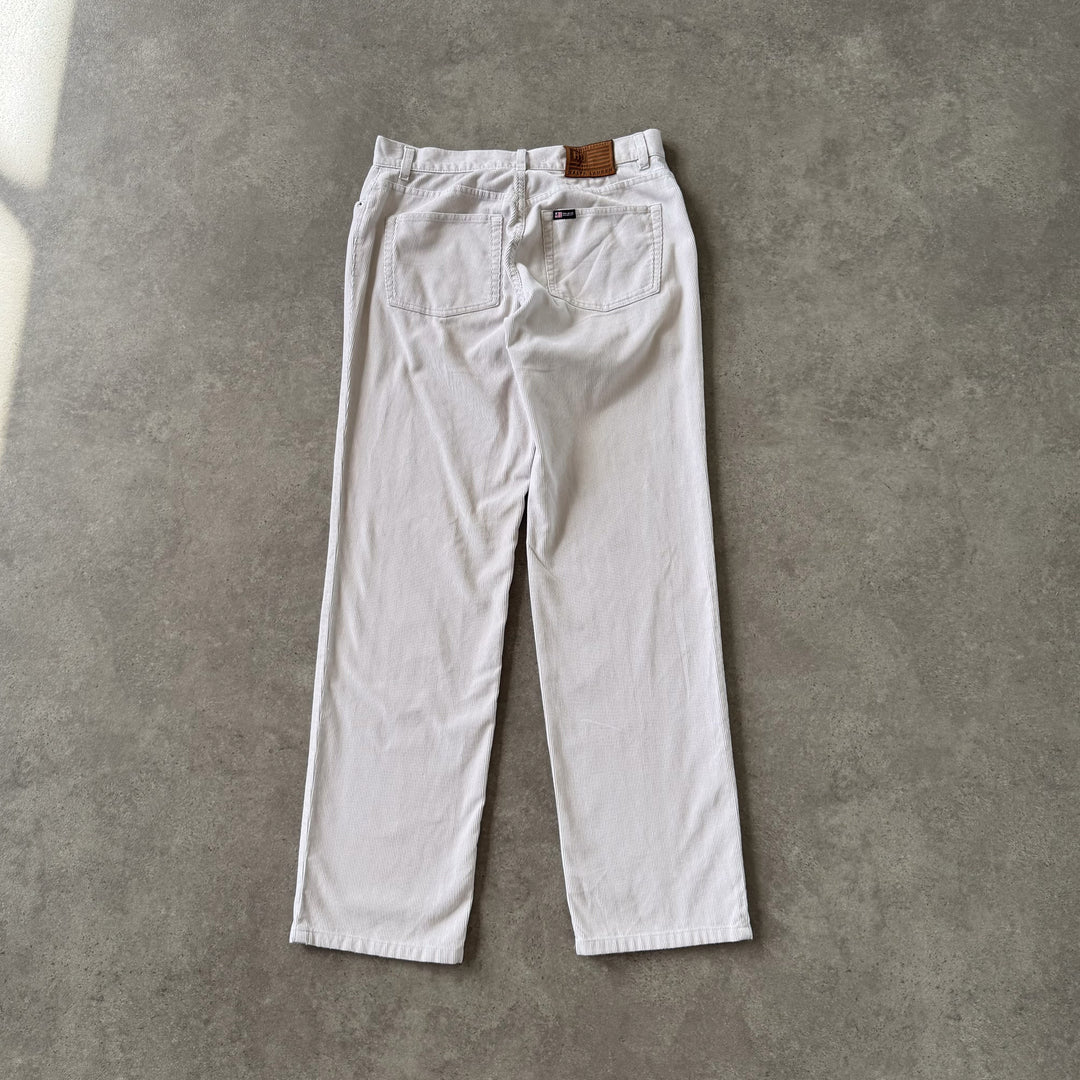 Ralph Lauren Cord Trousers Cream Women's W32 x L32