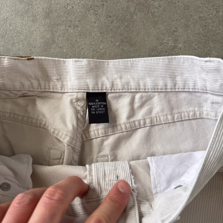Ralph Lauren Cord Trousers Cream Women's W32 x L32