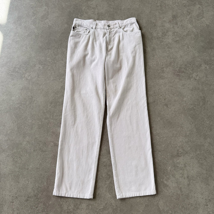 Ralph Lauren Cord Trousers Cream Women's W32 x L32