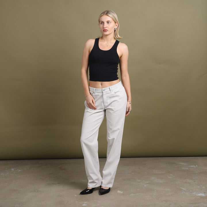 Ralph Lauren Cord Trousers Cream Women's W32 x L32