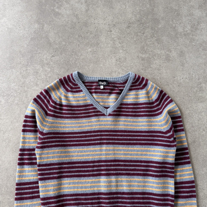 Dolce & Gabbana V-Neck Jumper Grey Men's M