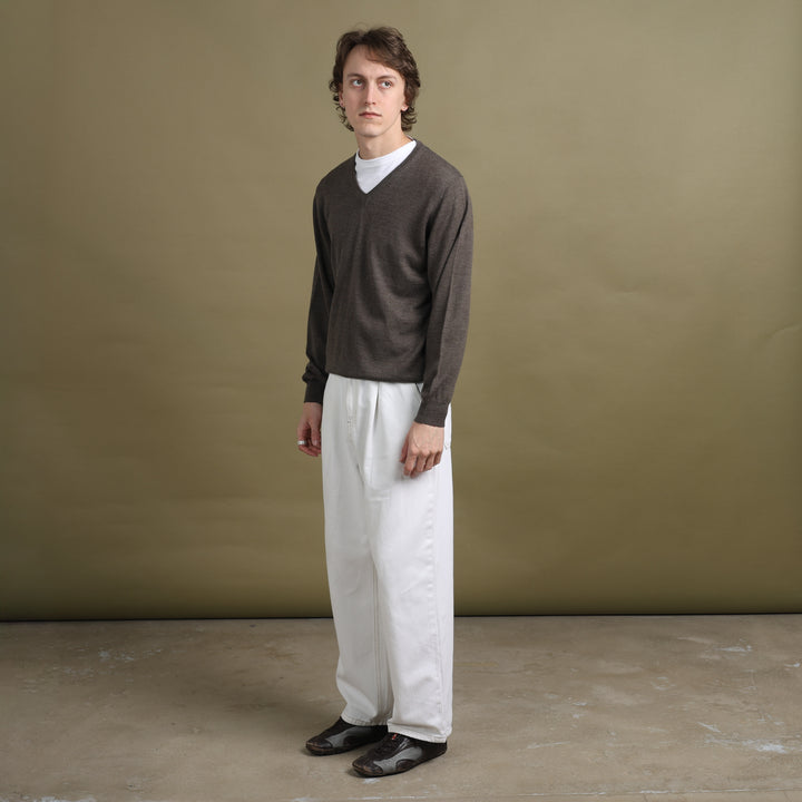 Kenzo V-Neck Jumper Brown Men's M