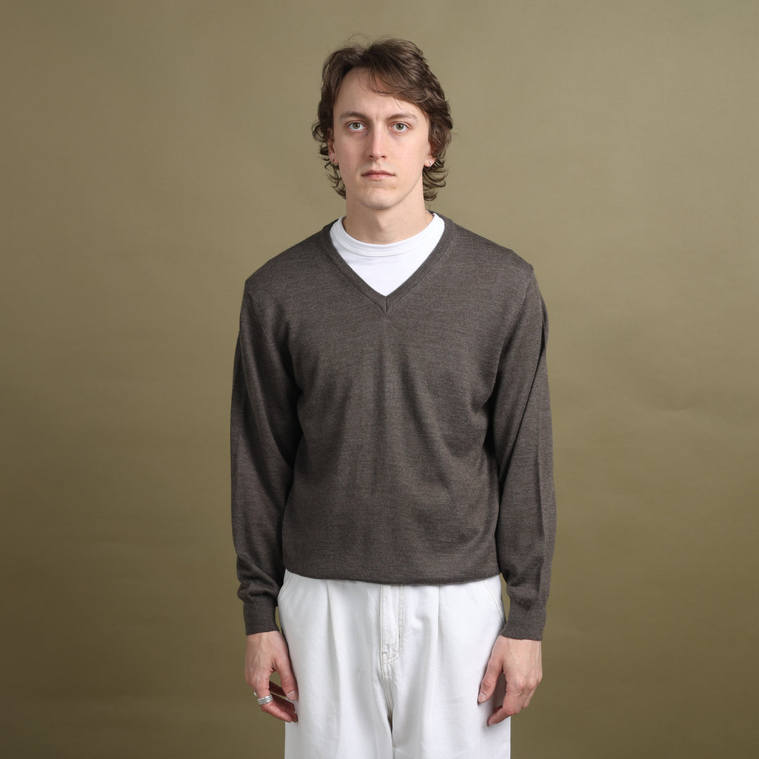 Kenzo V-Neck Jumper Brown Men's M
