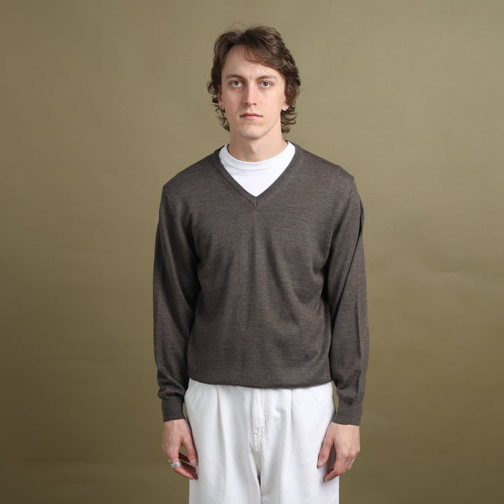 Kenzo V-Neck Jumper Brown Men's M
