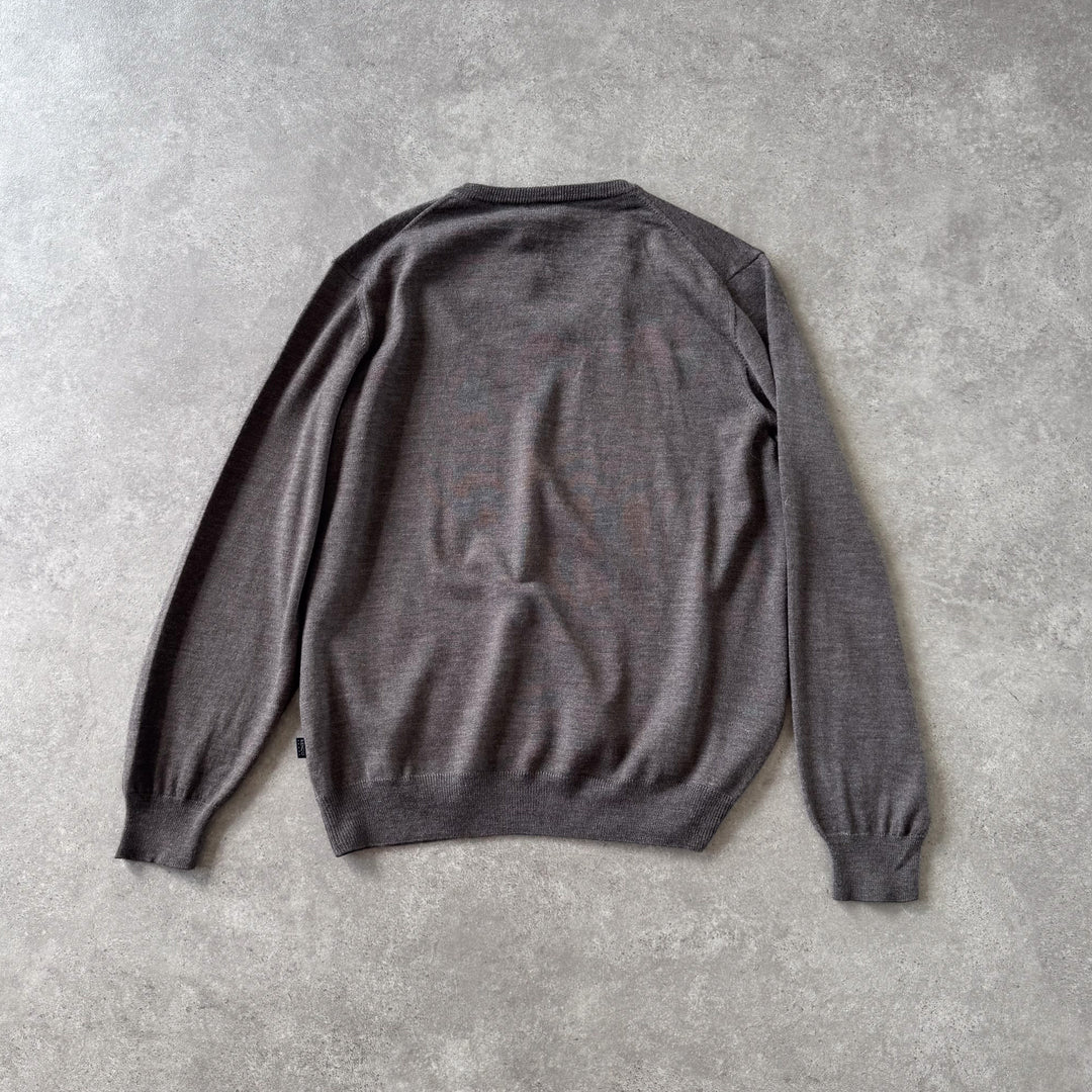 Kenzo V-Neck Jumper Brown Men's M