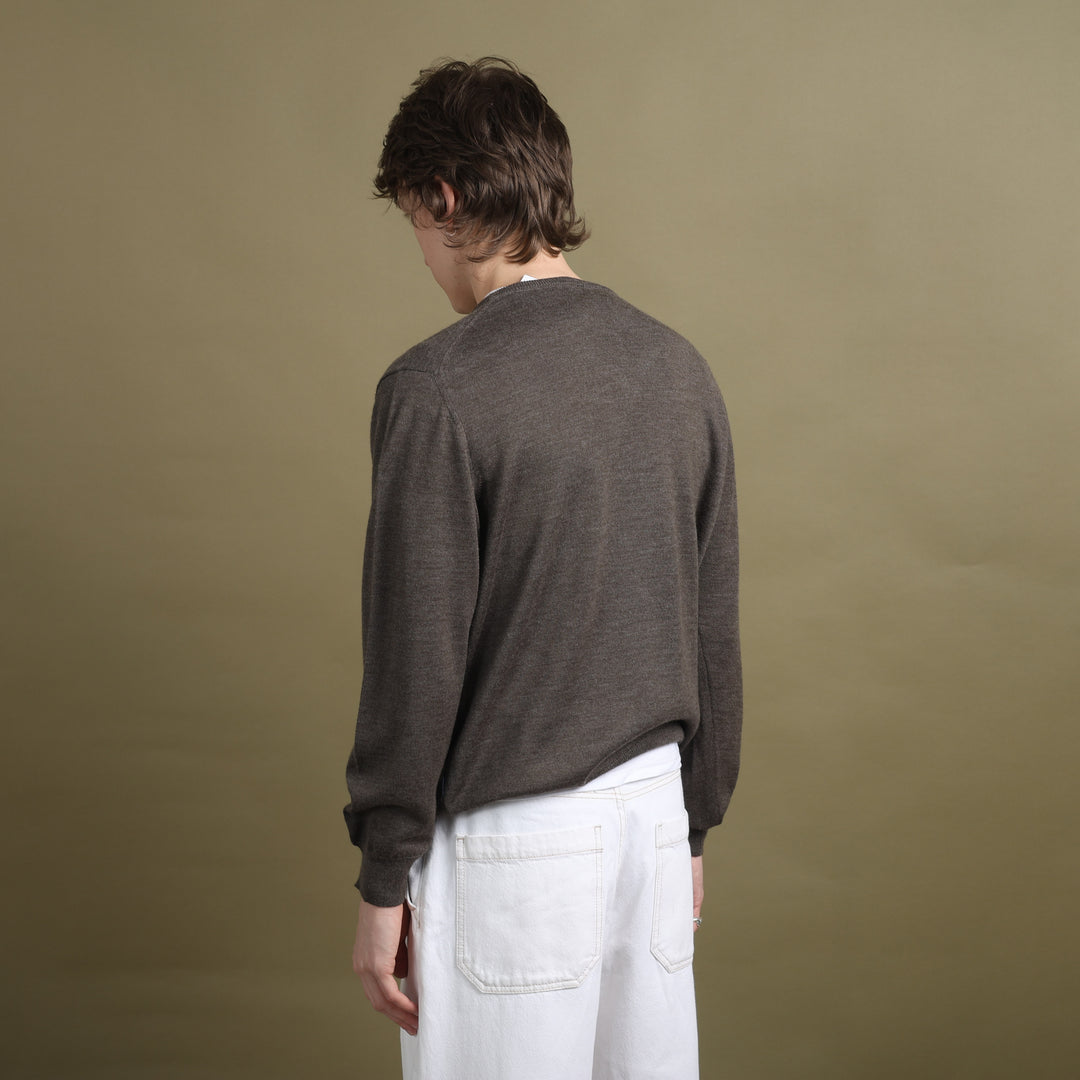 Kenzo V-Neck Jumper Brown Men's M