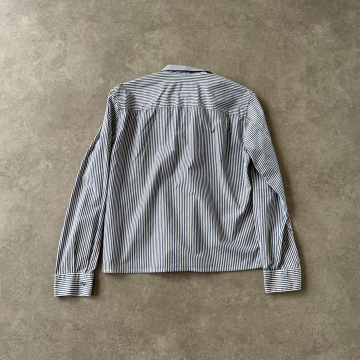 Armani Jeans Dress Shirt White & Navy Blue Men's M