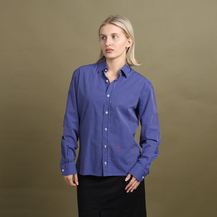 Moschino Dress Shirt Blue & White Women's M