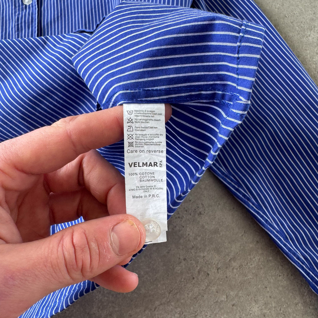 Moschino Dress Shirt Blue & White Women's M