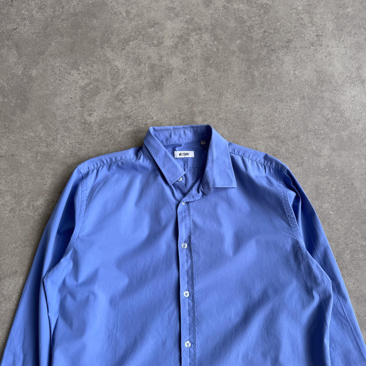 Moschino Dress Shirt Bottle Blue Men's XL