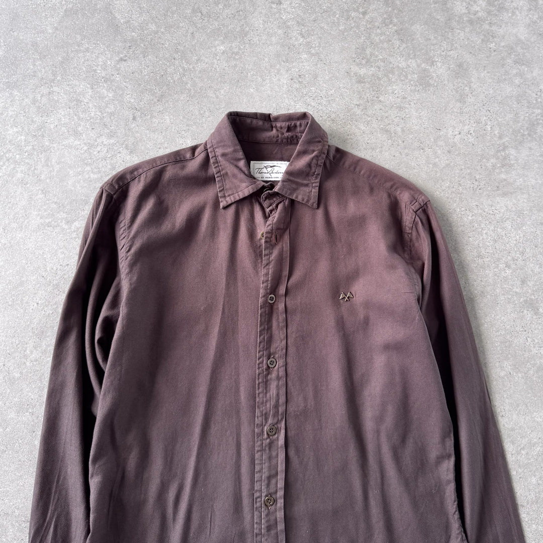 Thomas Burberry Oxford Shirt Brown Women's UK 10