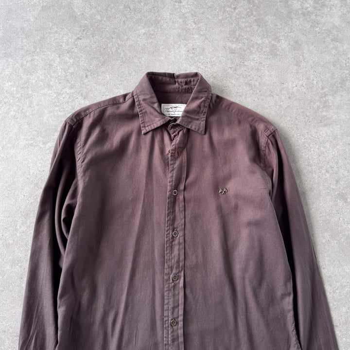 Thomas Burberry Oxford Shirt Brown Women's UK 10