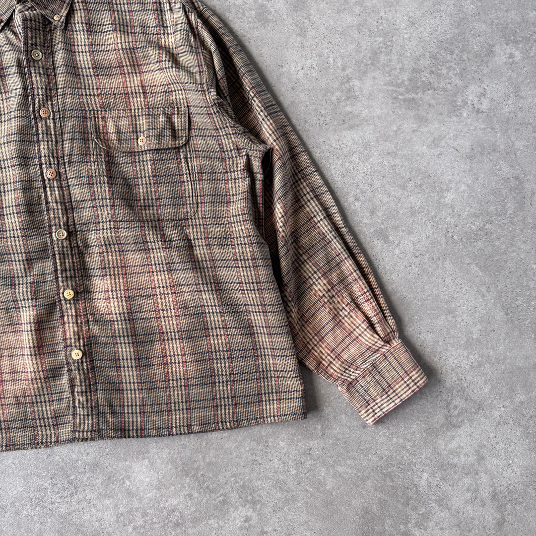 Orvis Flannel Shirt Brown Men's M