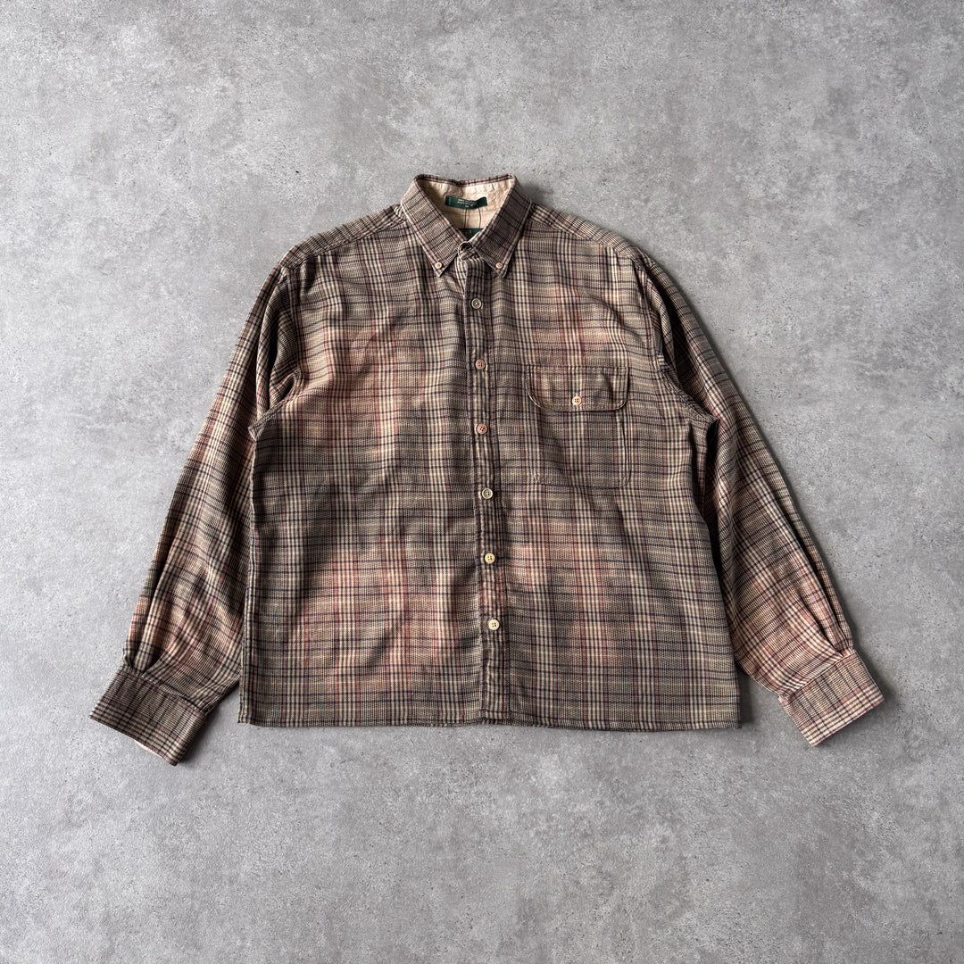 Orvis Flannel Shirt Brown Men's M