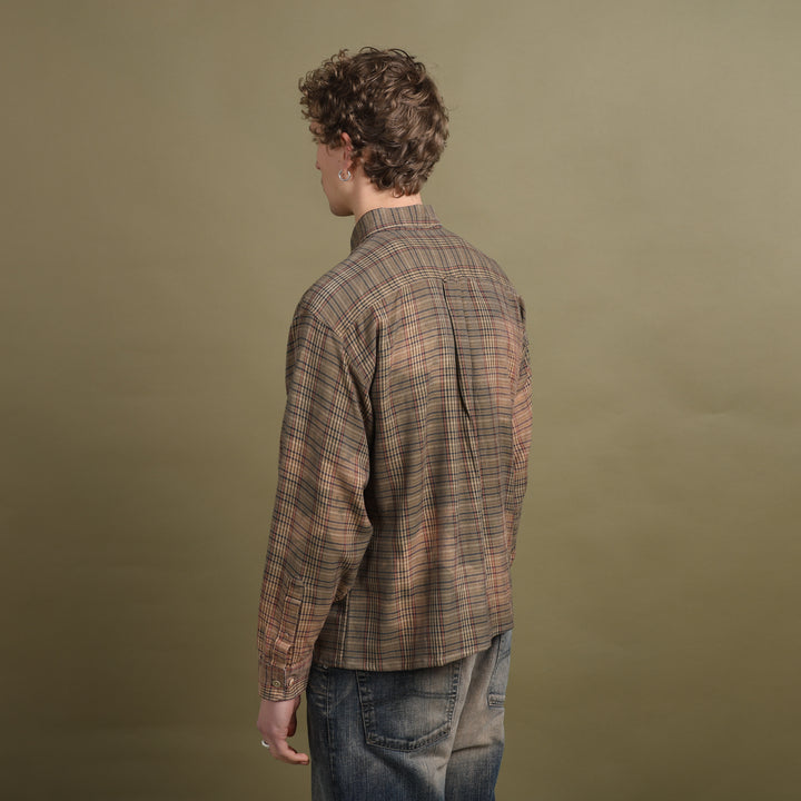 Orvis Flannel Shirt Brown Men's M