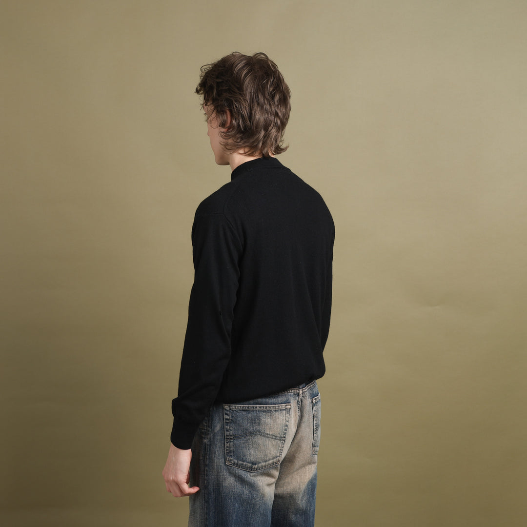 Emporio Armani Mock Neck Jumper Black Men's M