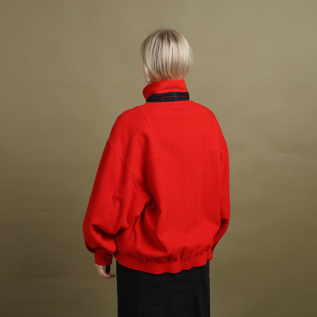 Burberry's Bomber Jacket Red Women's UK 14