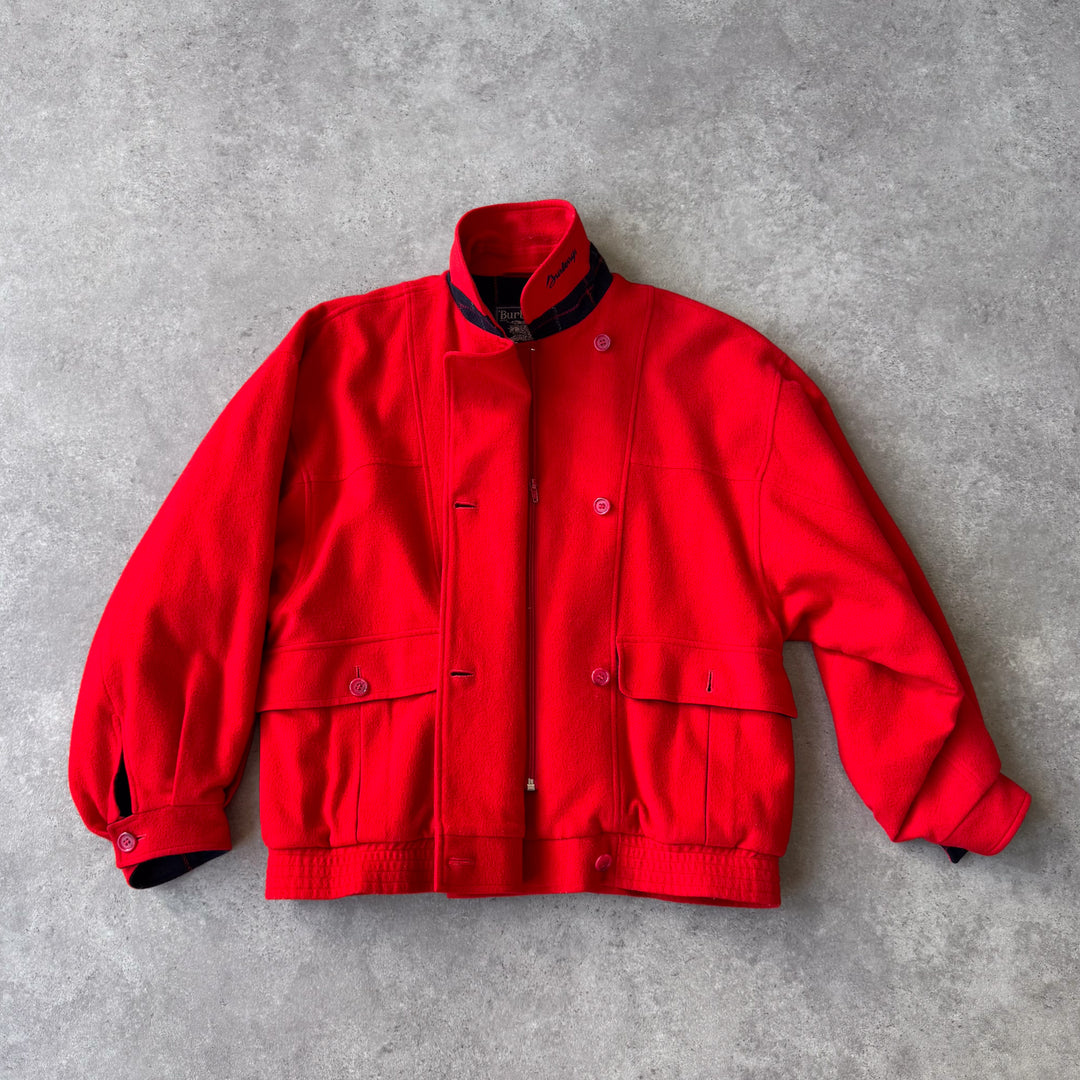 Burberry's Bomber Jacket Red Women's UK 14