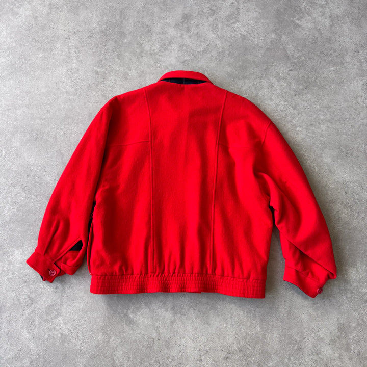 Burberry's Bomber Jacket Red Women's UK 14