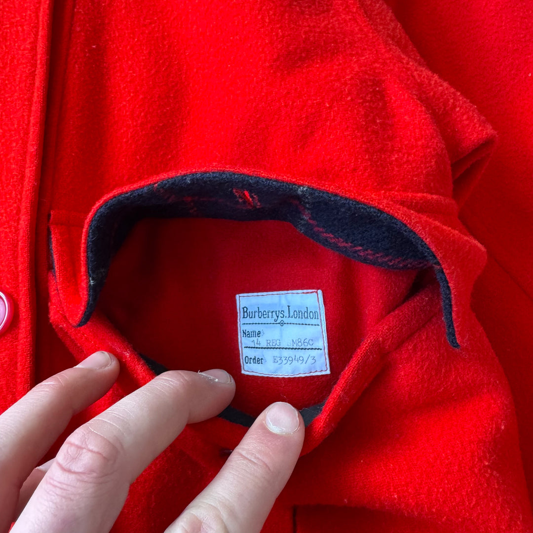 Burberry's Bomber Jacket Red Women's UK 14