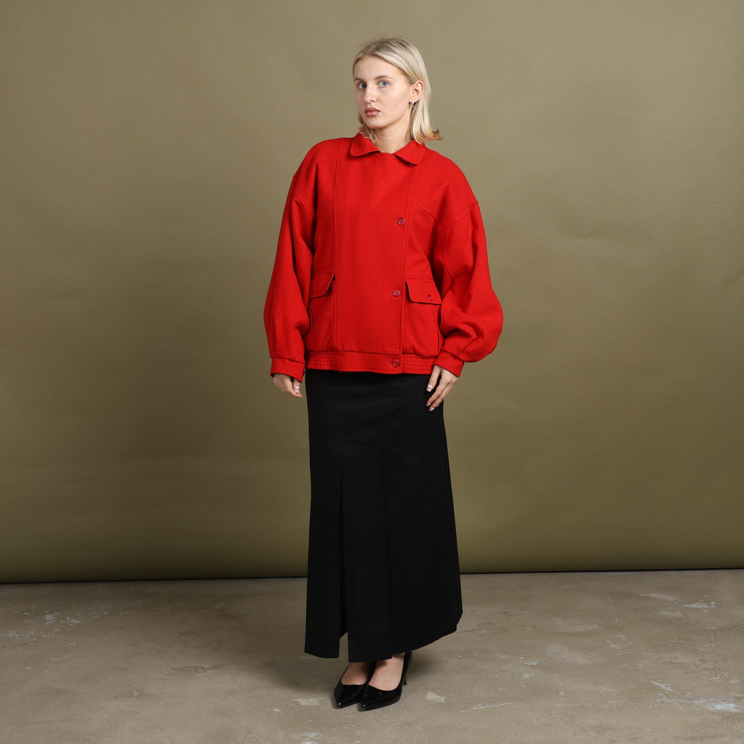 Burberry's Bomber Jacket Red Women's UK 14