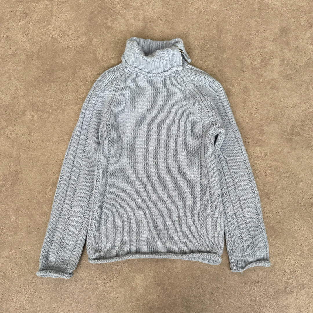 United Colors of Benetton Turtleneck Jumper Baby Blue Women's UK 10