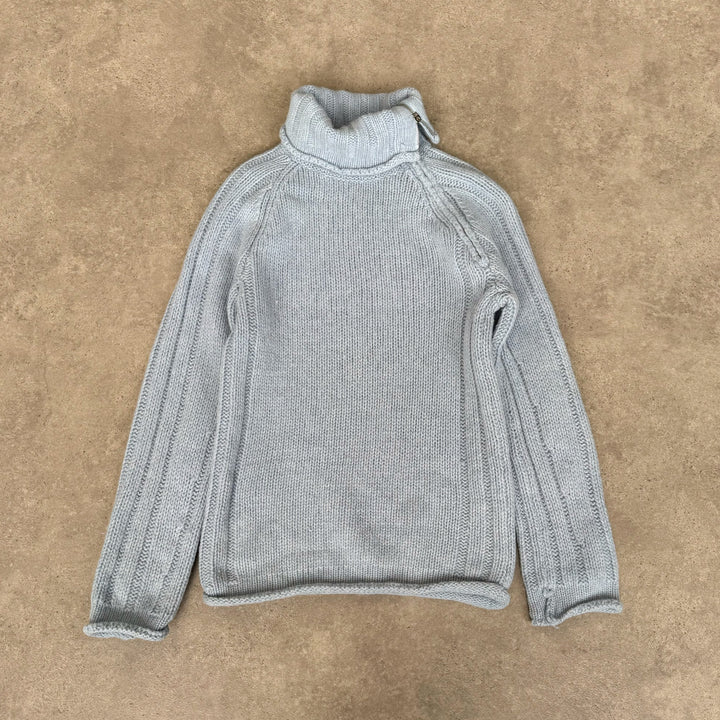 United Colors of Benetton Turtleneck Jumper Baby Blue Women's UK 10