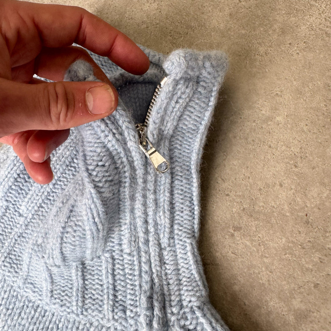 United Colors of Benetton Turtleneck Jumper Baby Blue Women's UK 10