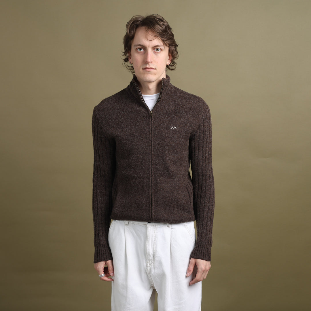 Thomas Burberry Full Zip Jumper Brown Men's M