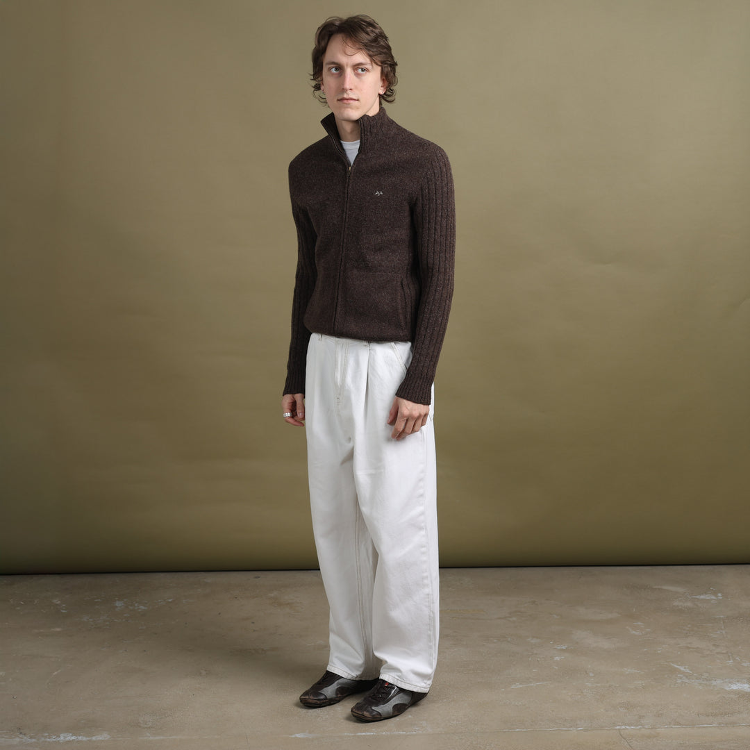 Thomas Burberry Full Zip Jumper Brown Men's M